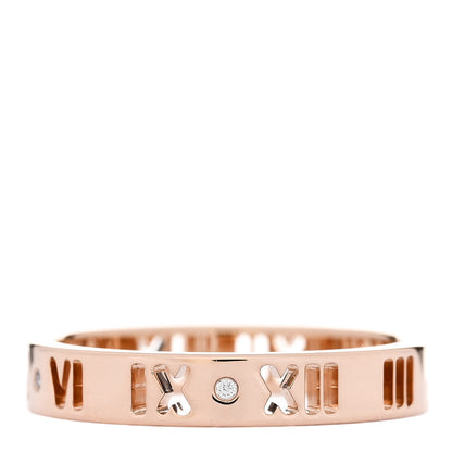 Tiffany 18K Rose Gold Diamond Atlas Pierced Ring 55 7.25 3 of 5