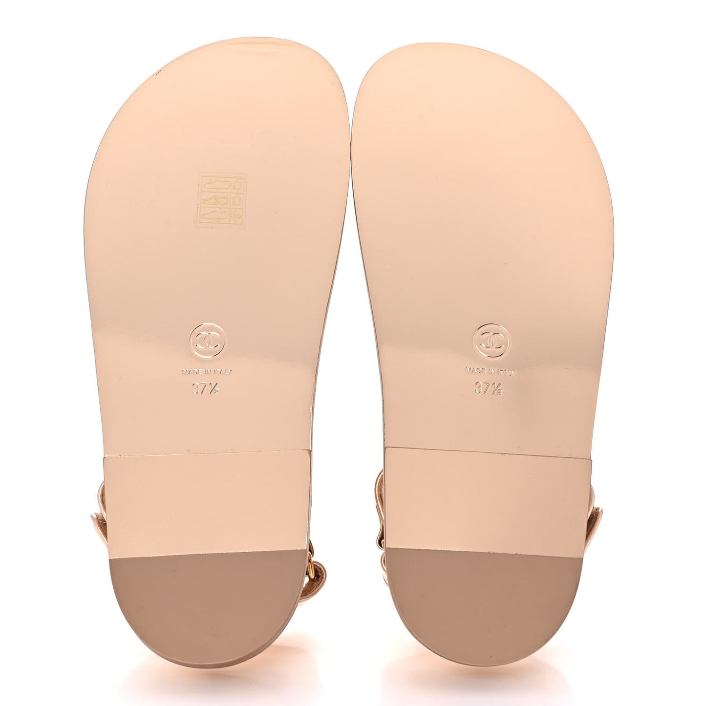 Metallic Laminated Calfskin Velcro Dad Sandals 37.5 Golden