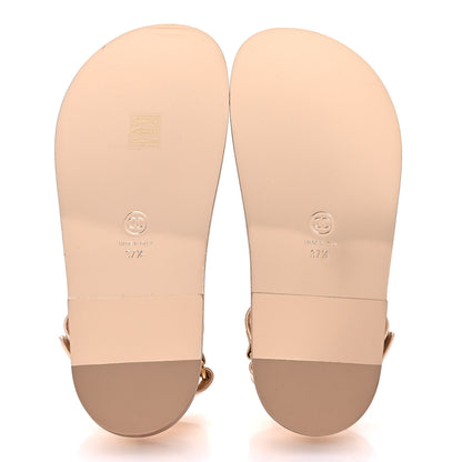 Chanel Metallic Laminated Calfskin Velcro Dad Sandals 37.5 Golden 5 of 10