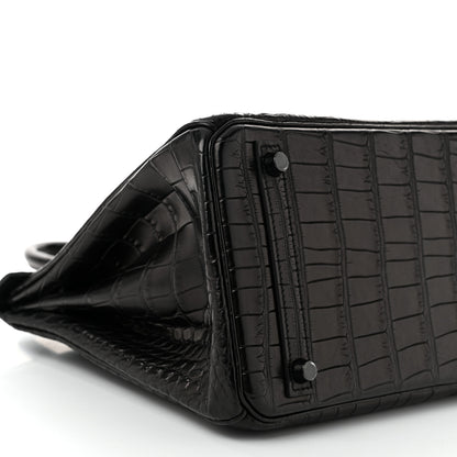 Hermes Matte Alligator Birkin 30 So Black 9 of 11