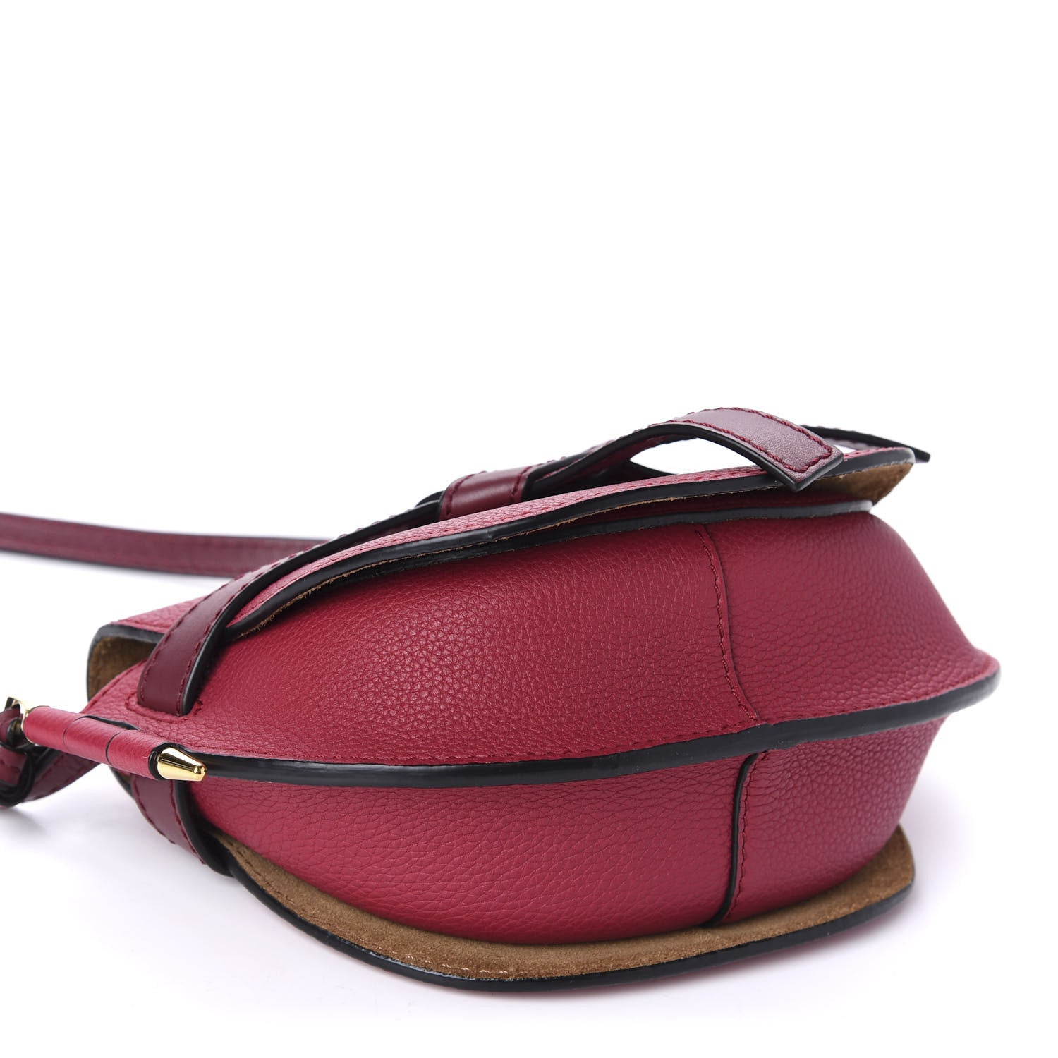 Loewe Grained Calfskin Mini Gate Crossbody Bag Raspberry Wine 4 of 9