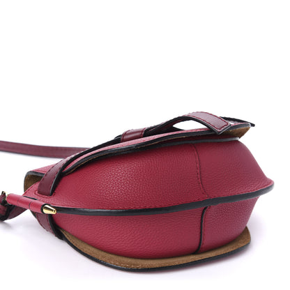 Loewe Grained Calfskin Mini Gate Crossbody Bag Raspberry Wine 4 of 9
