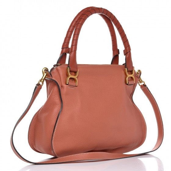 Chloe Calfskin Medium Marcie Satchel Coral 4 of 11