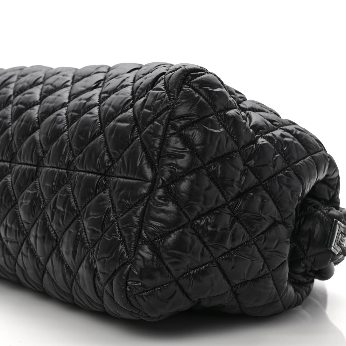 Nylon Quilted Medium Coco Cocoon Tote Black