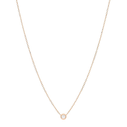 Cartier 18K Pink Gold Diamond LM D'Amour Pendant Necklace 1 of 4