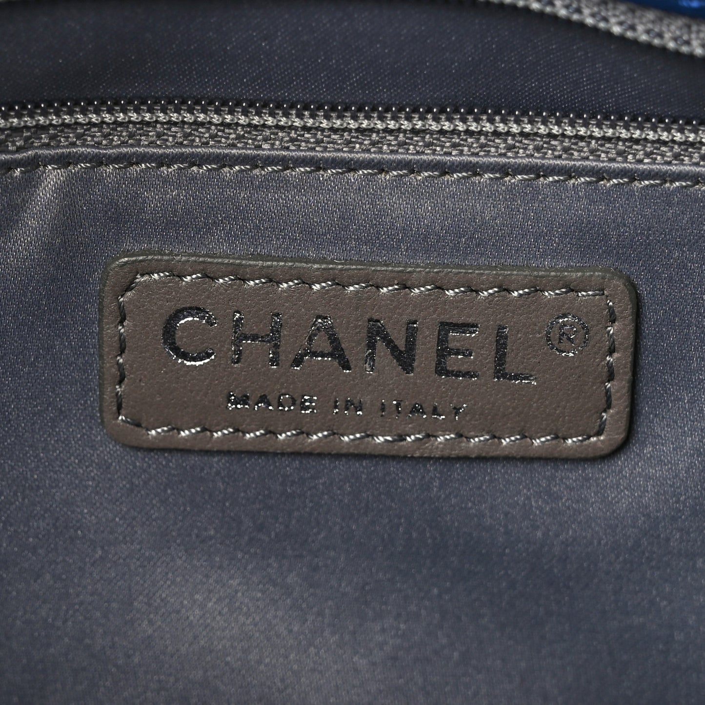 Caviar Quilted Grand Shopping Tote GST Dark Navy Blue