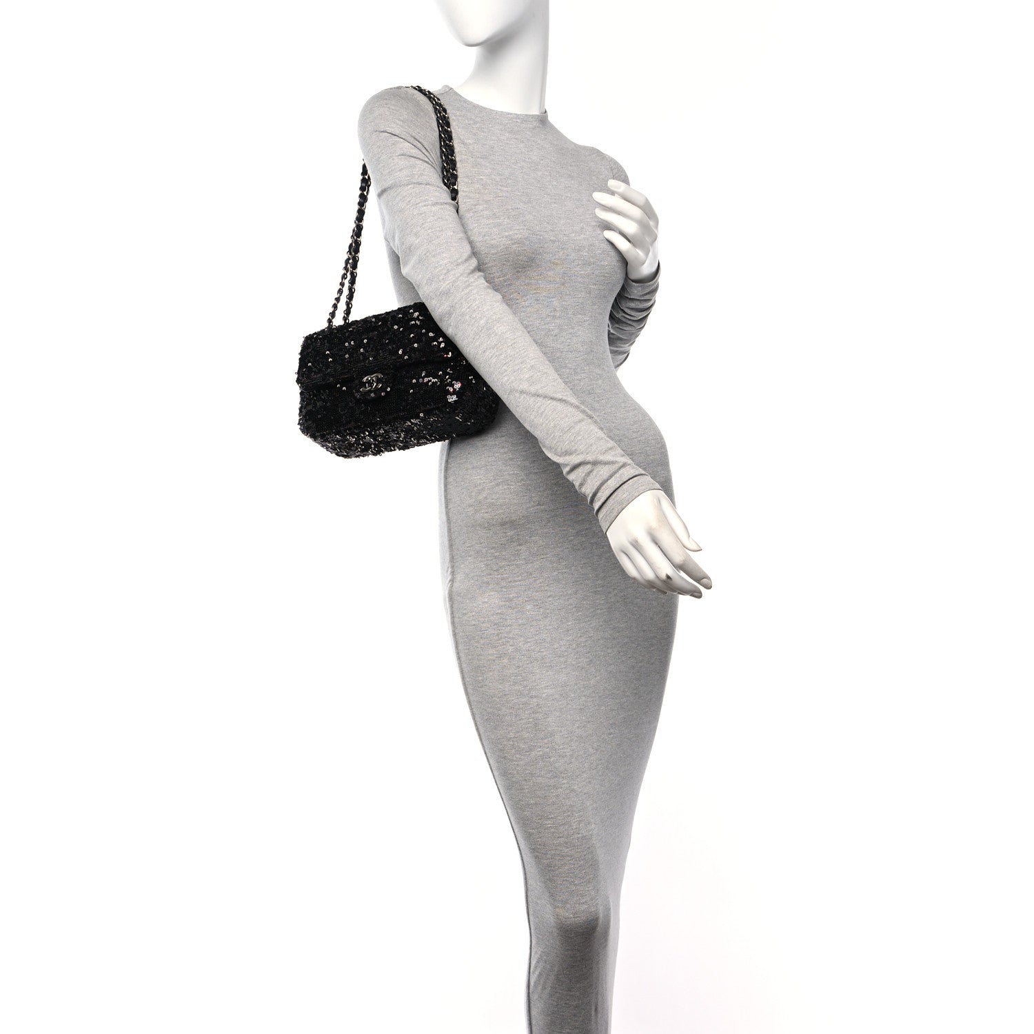 Chanel Sequin Small Single Flap Black Multicolor 3 of 10