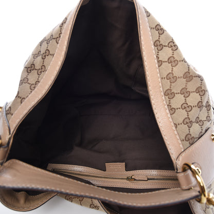 Gucci Monogram Large Jockey Hobo Beige 6 of 13