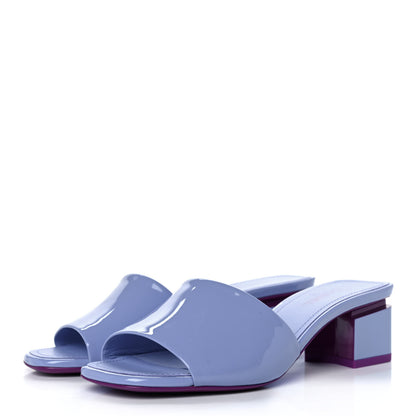Chanel Patent Calfskin CC Mules 36 Light Purple Dark Purple 3 of 10