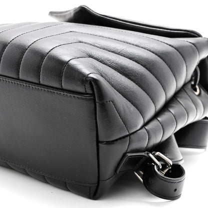 Saint Laurent Calfskin Y Quilted Monogram Small Loulou Backpack Black 10 of 10