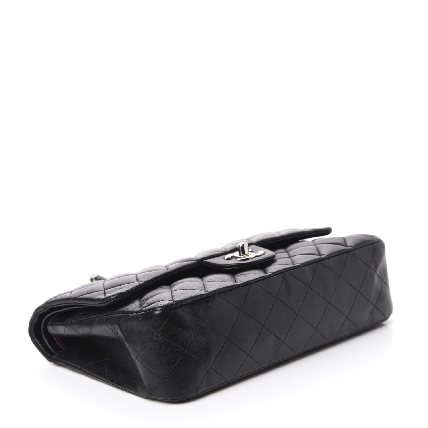 Chanel Lambskin Quilted Medium Double Flap Black 4 of 14