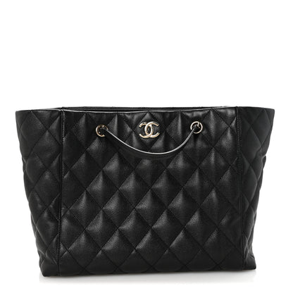 Chanel Caviar Quilted Large CC Shopping Tote Black 1 of 12
