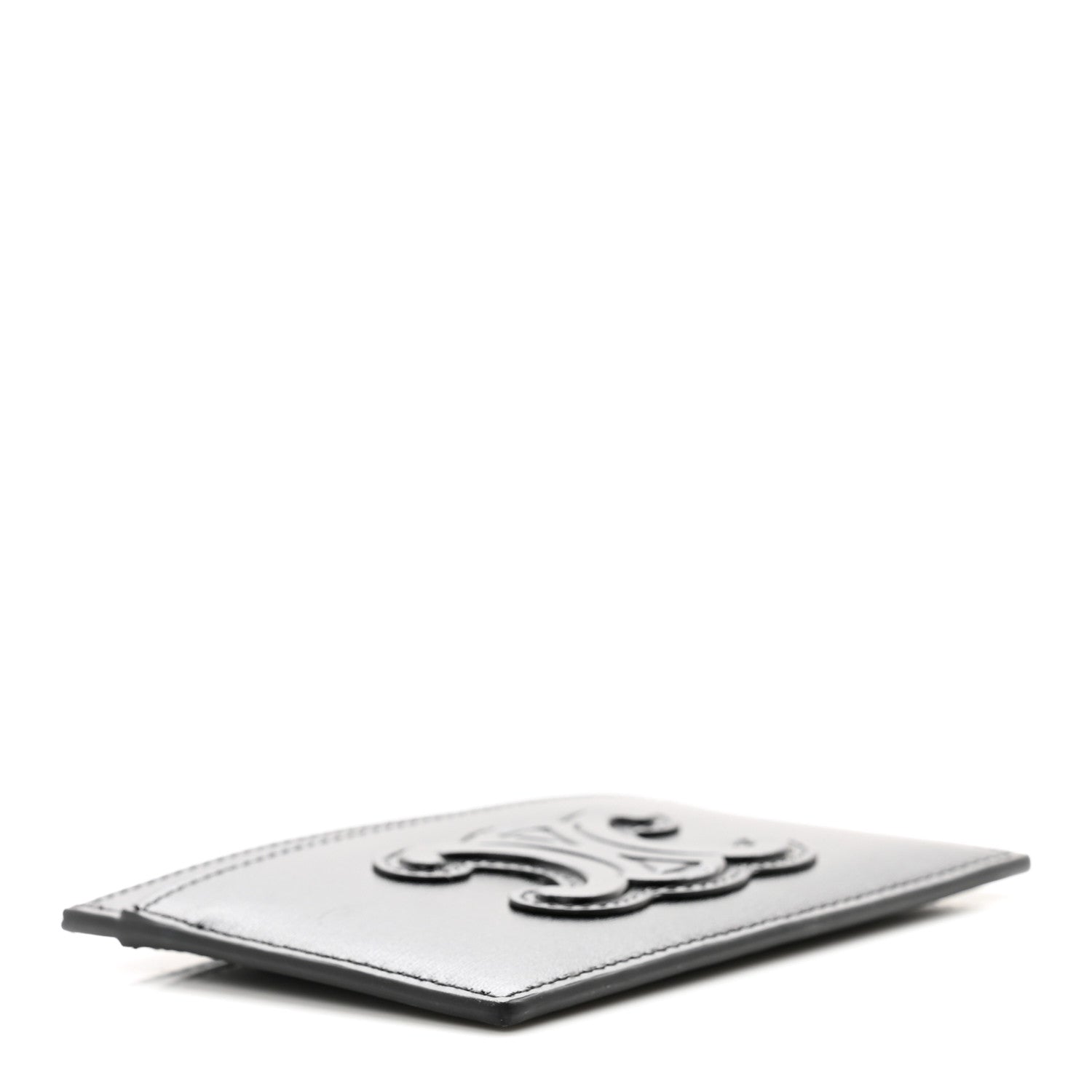 Celine Smooth Lambskin Triomphe Card Holder Black 4 of 8