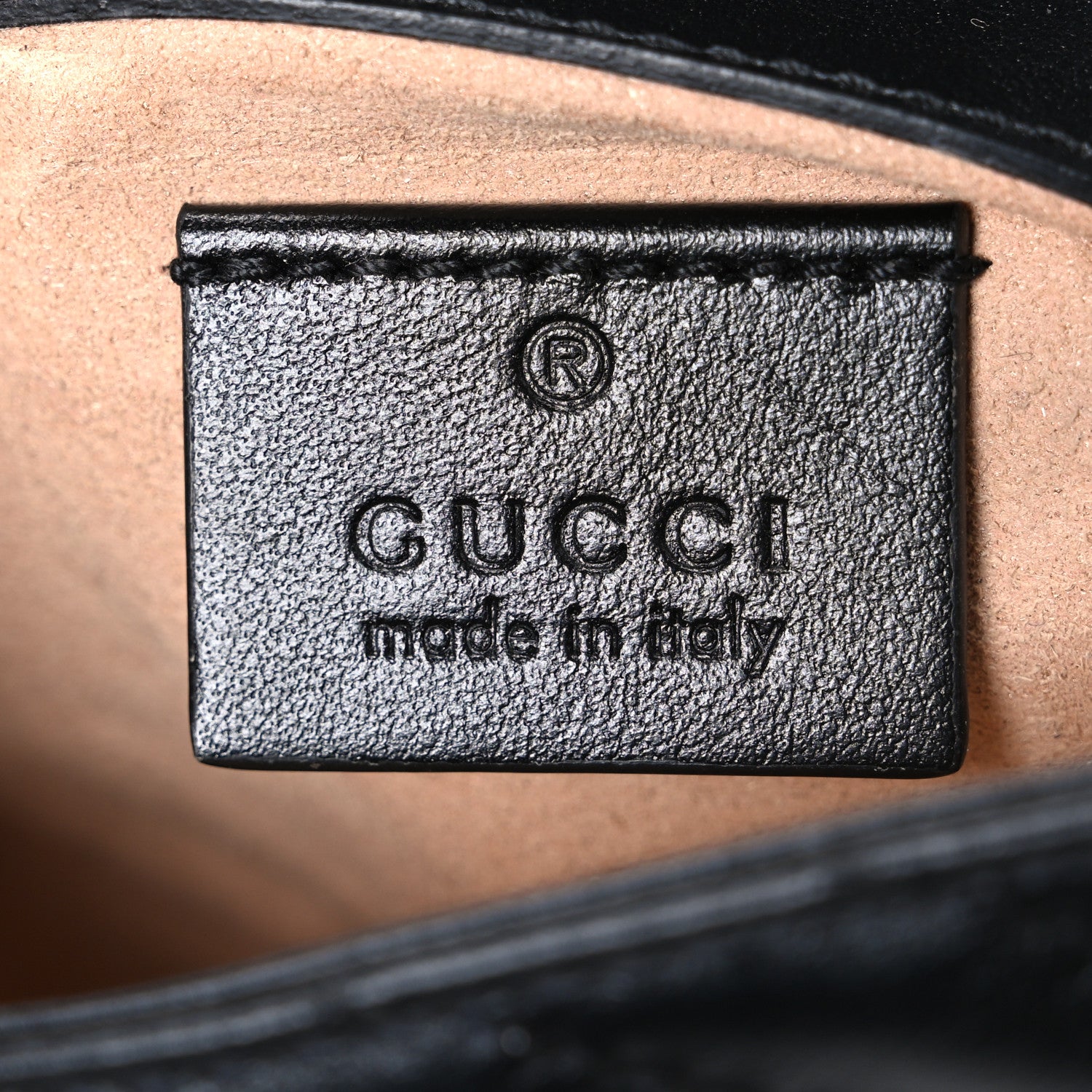 Gucci Calfskin Matelasse Super Mini GG Marmont Shoulder Bag Black 6 of 11