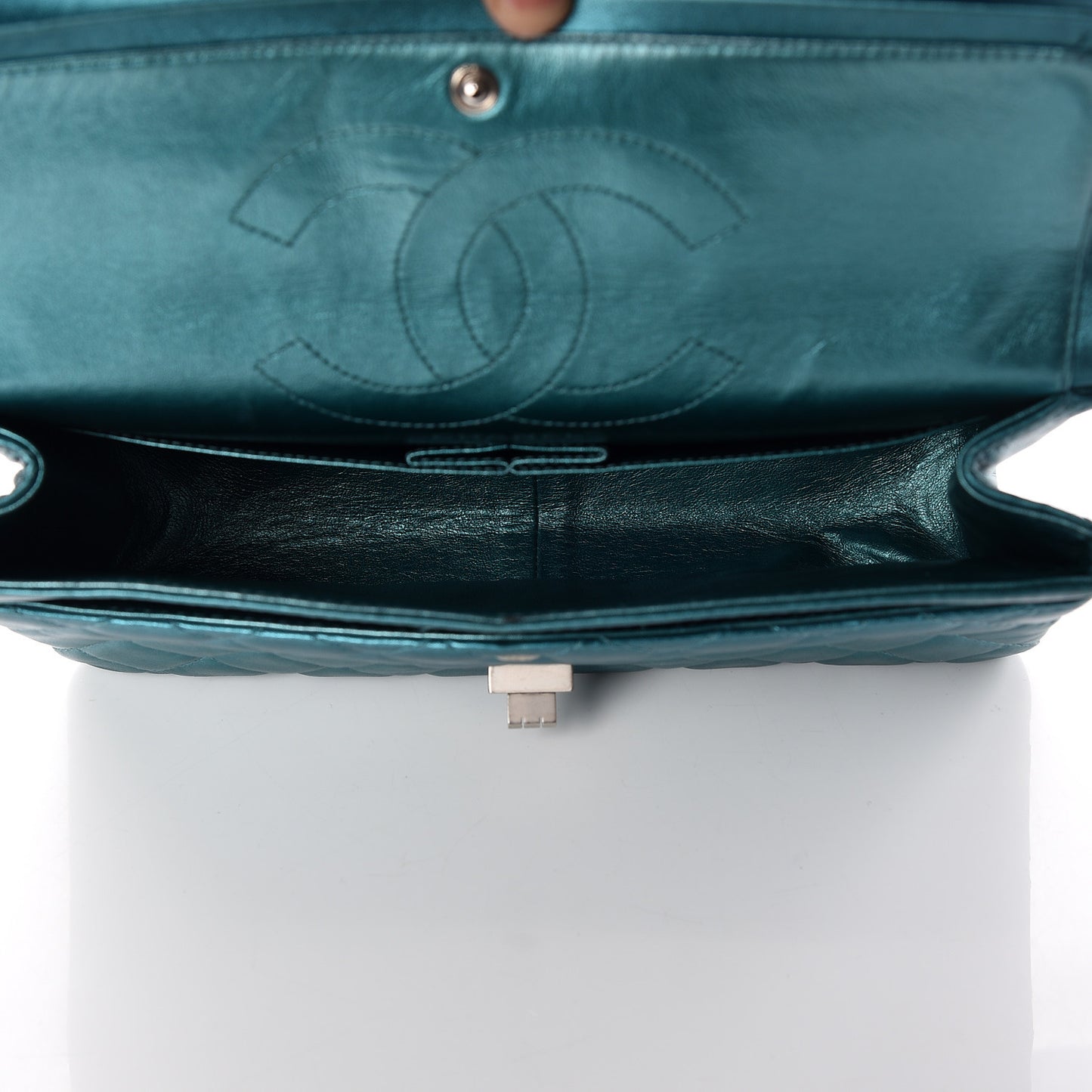 Metallic Calfskin Quilted 2.55 Reissue 226 Flap Turquoise