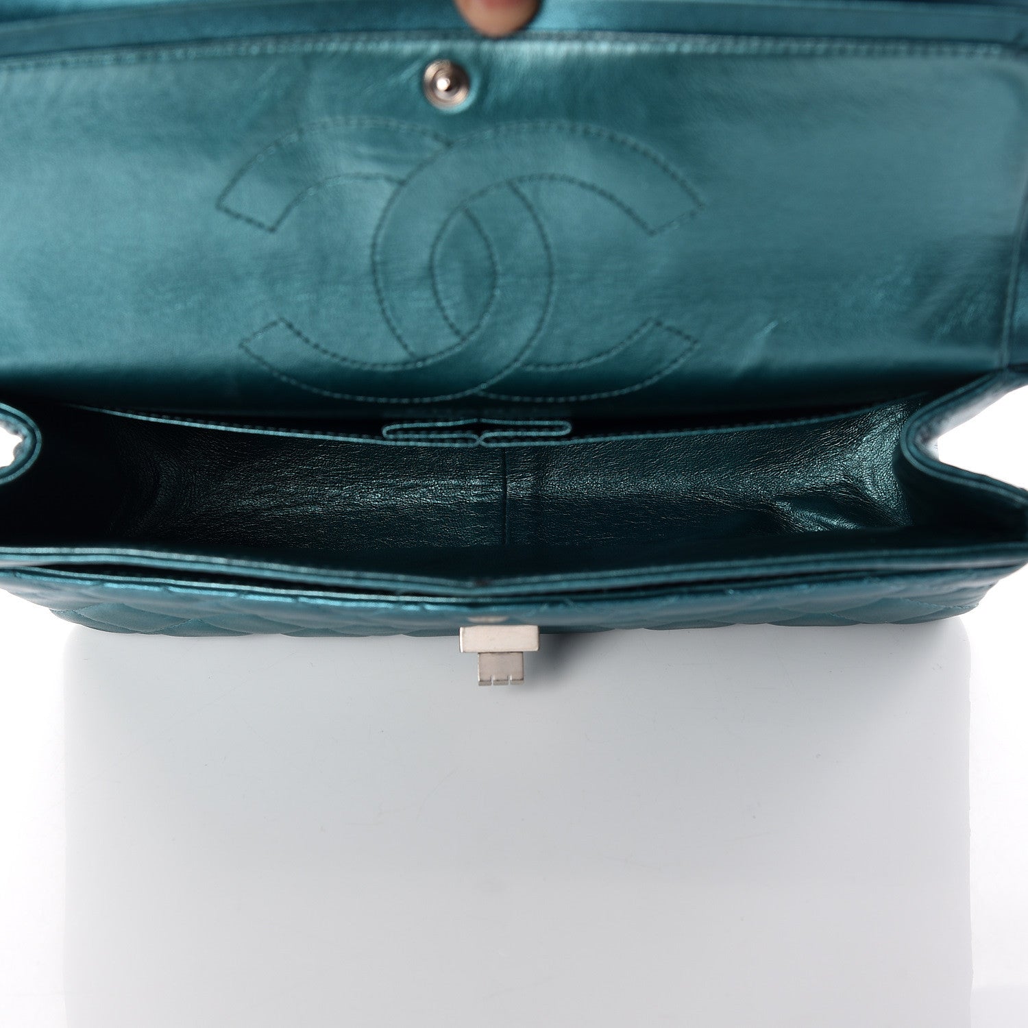 Chanel Metallic Calfskin Quilted 2.55 Reissue 226 Flap Turquoise 7 of 23