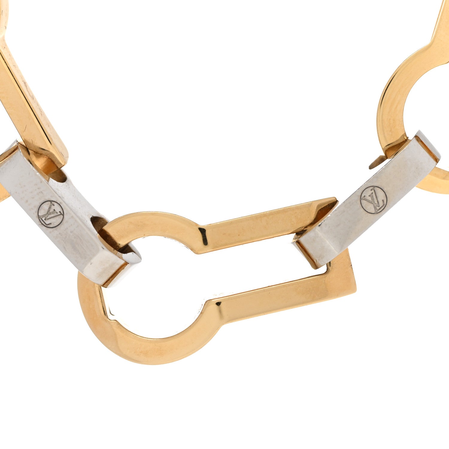 Louis Vuitton Serrure Chain Necklace Gold 4 of 6