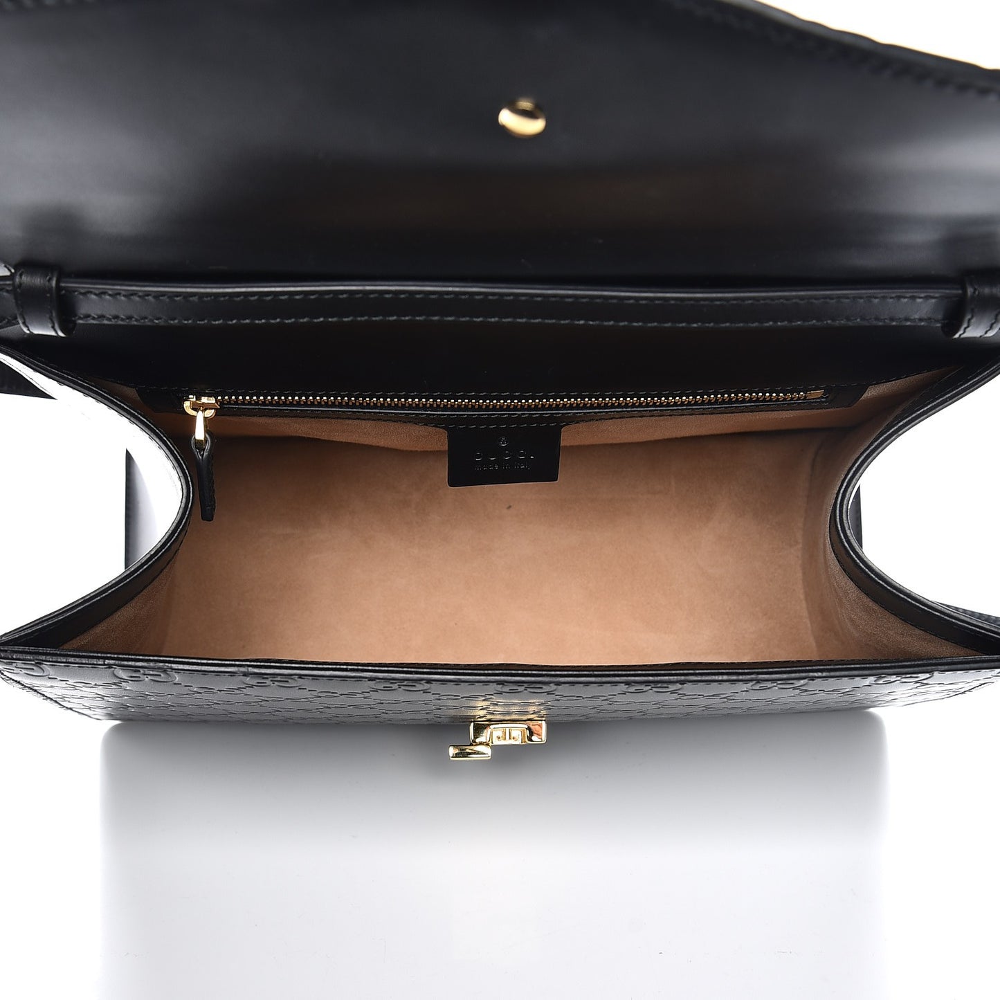 Guccissima Signature Medium Sylvie Top Handle Bag Black