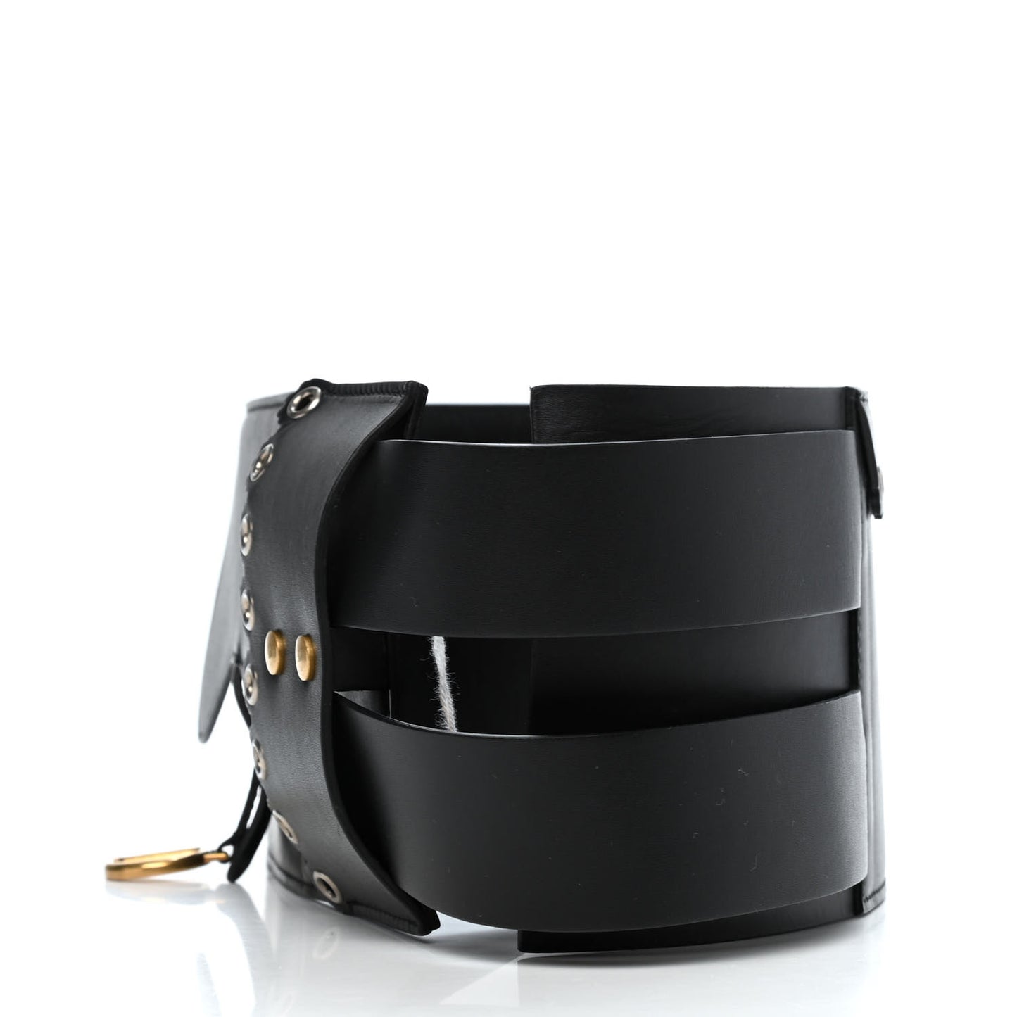Calfskin Saddle Grommet Belt 75 30 Black