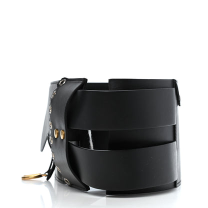 Christian Dior Calfskin Saddle Grommet Belt 75 30 Black 3 of 4