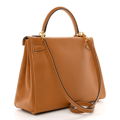 Hermes Evercolor Kelly Retourne 32 Toffee 3 of 13