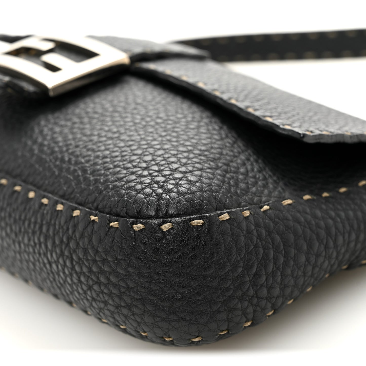 Calfskin Romano Selleria Baguette Black