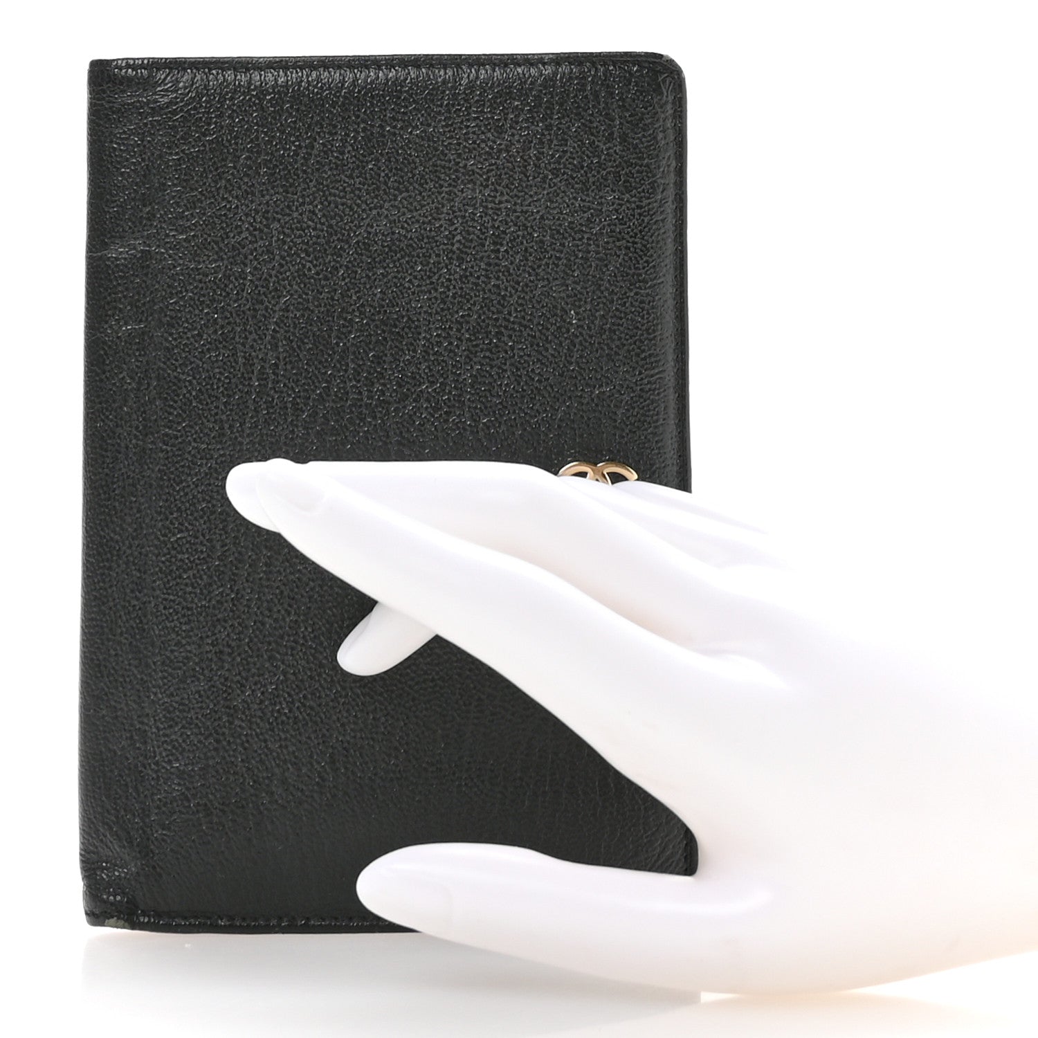 Chanel Goatskin Yen Wallet Black 2 of 8