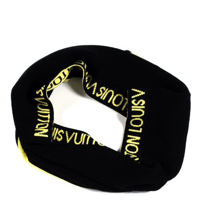 Louis Vuitton Wool Gravity Snood Scarf Black Jaune 4 of 5