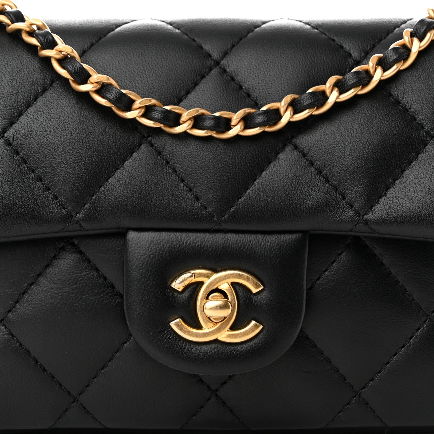 Chanel Lambskin Quilted Mini Heart Charms Flap Black 8 of 10