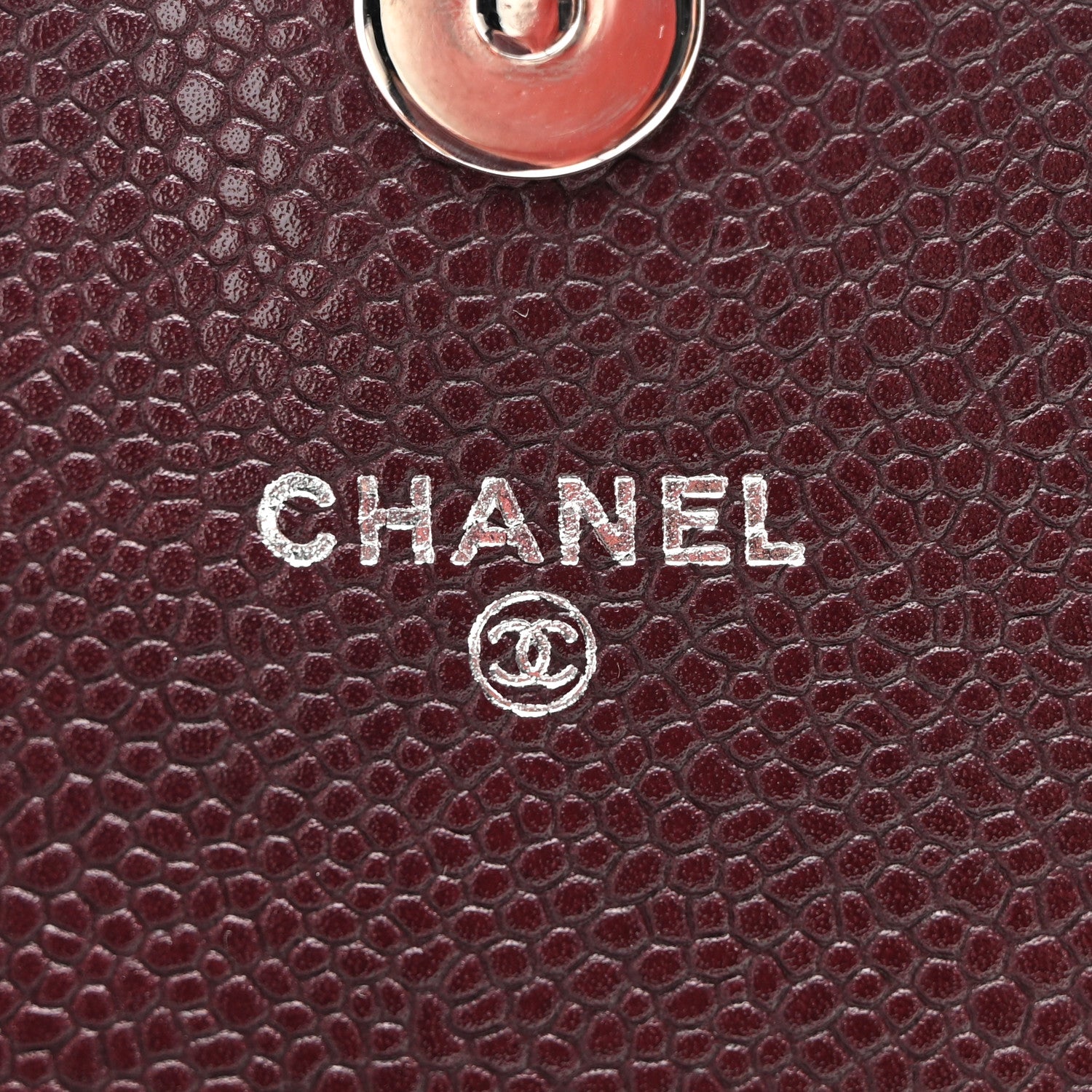 Chanel Caviar Half Moon Wallet On Chain WOC Bordeaux 6 of 12