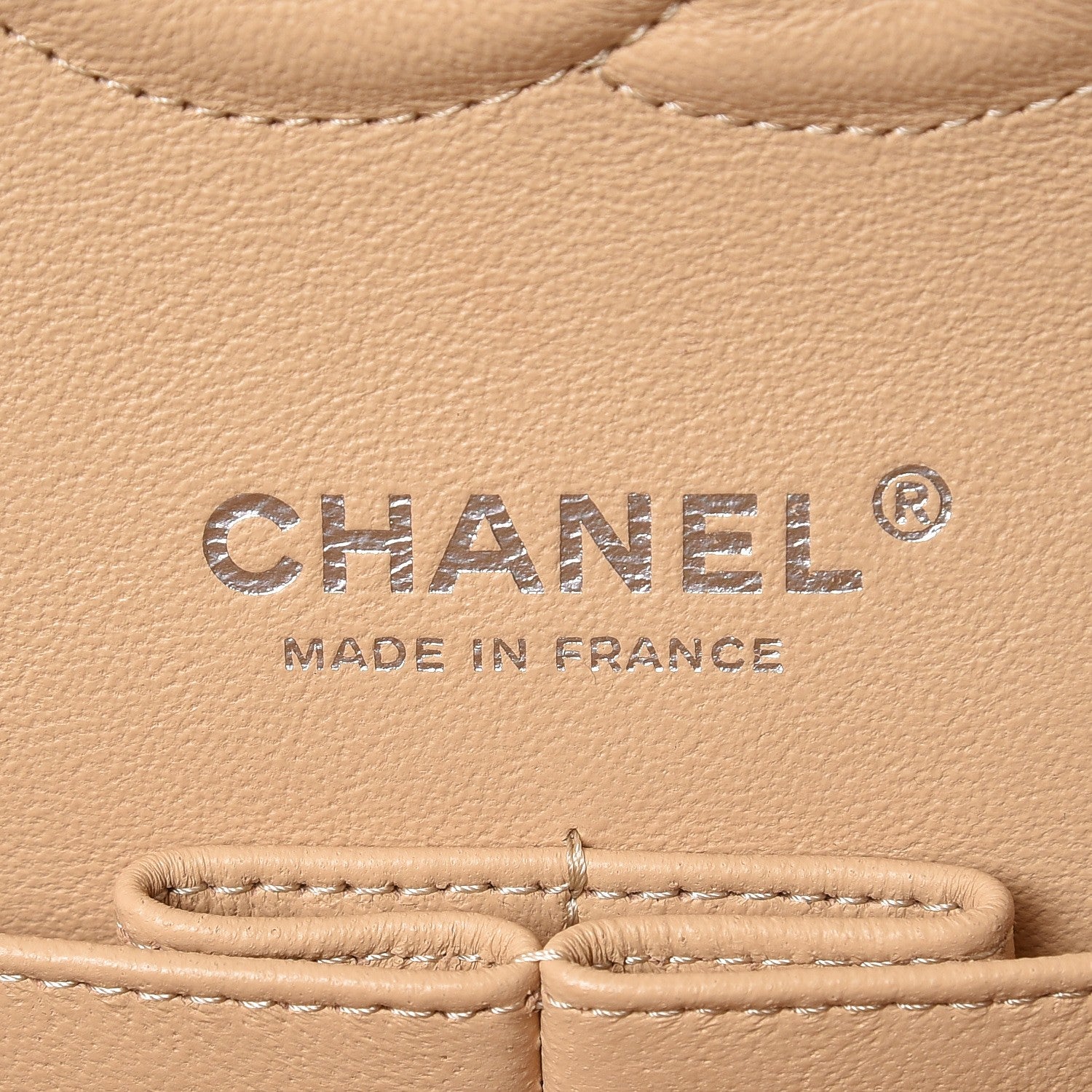 Chanel Caviar Quilted Medium Double Flap Beige Clair 7 of 8