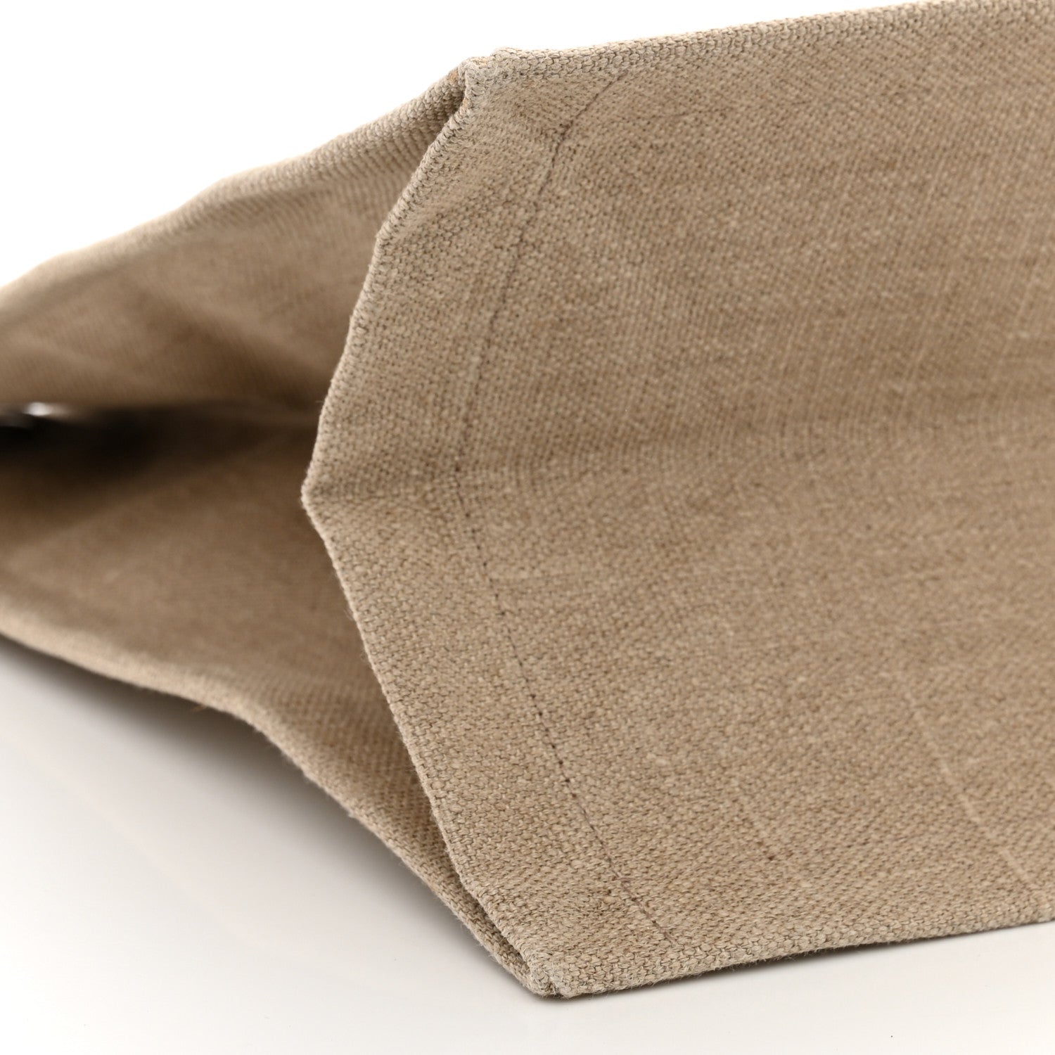 Saint Laurent Linen Calfskin Rive Gauche Tote Greggio Natural 8 of 9