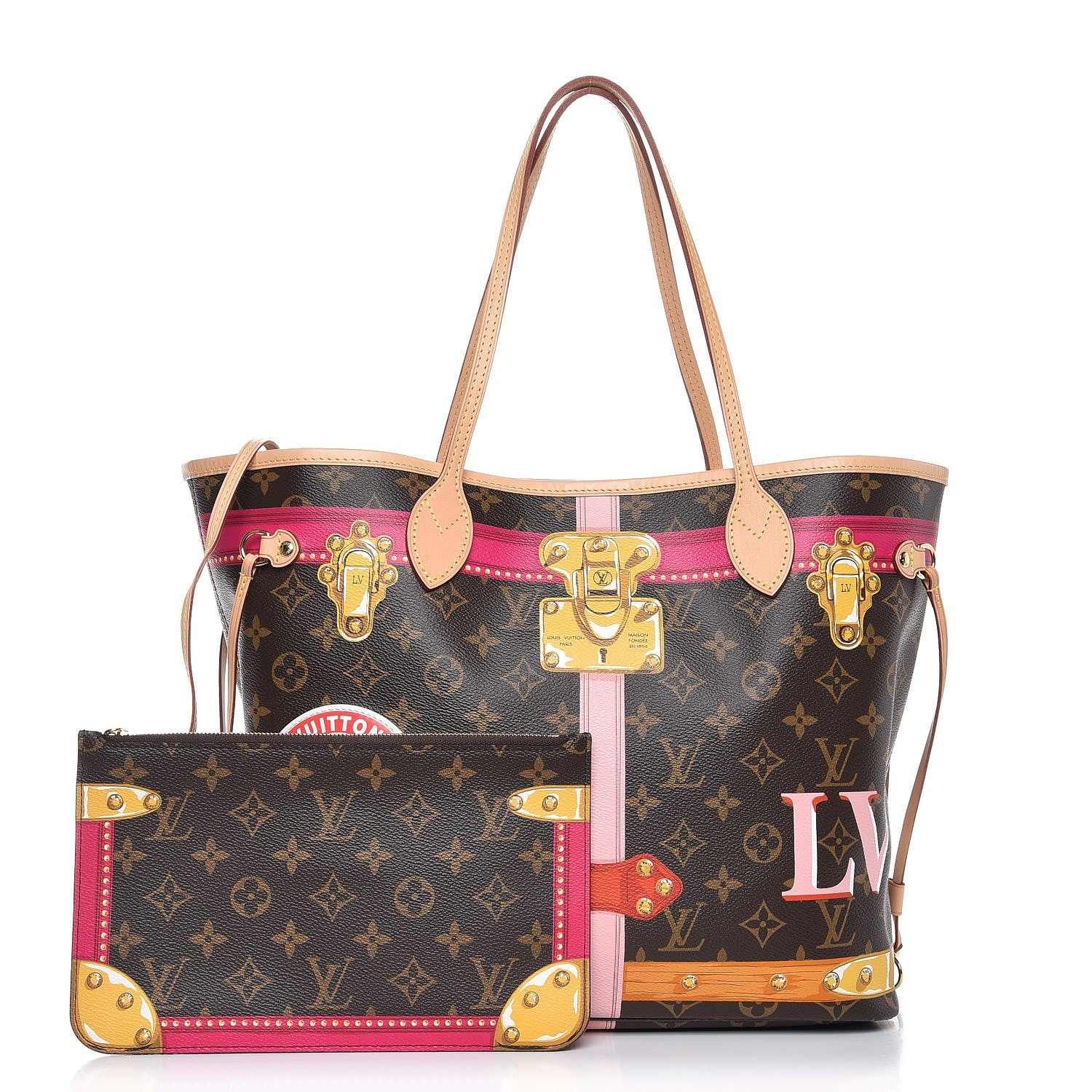 Louis Vuitton Monogram Summer Trunks Neo Neverfull MM 1 of 10