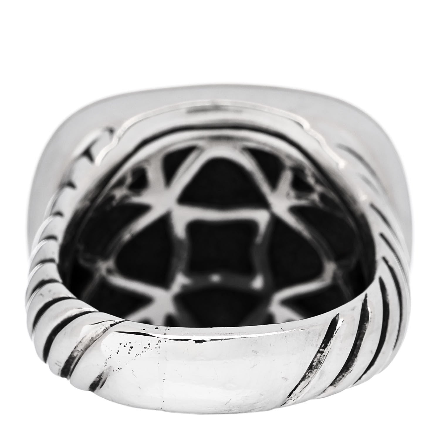 David Yurman Sterling Silver 18K Yellow Gold Lapis Lazuli Waverly Ring 57 8 4 of 5