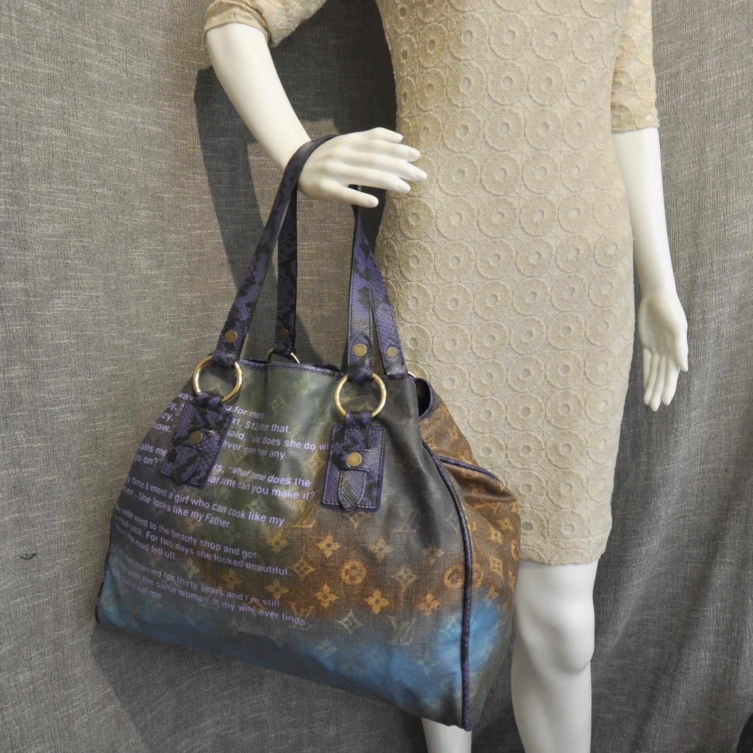 Louis Vuitton Richard Prince Heartbreak Jokes Tote 2 of 7