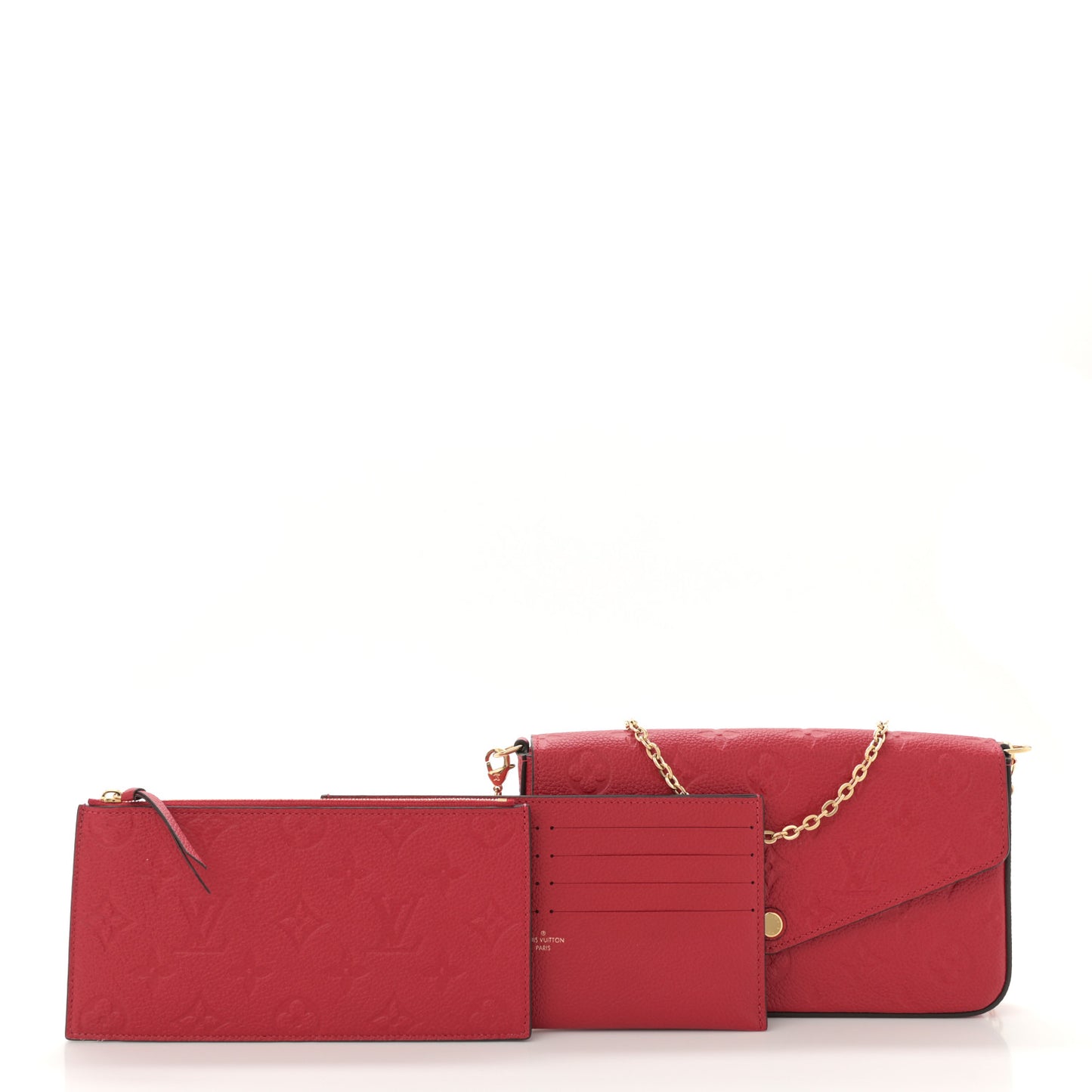 Empreinte Pochette Felicie Chain Wallet Scarlet