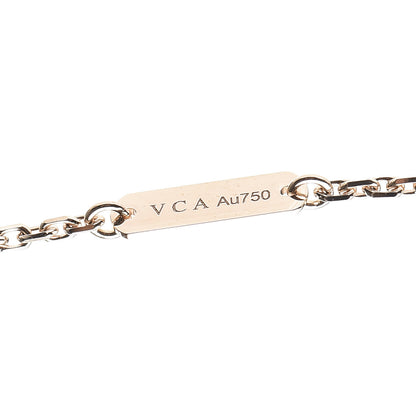 Van Cleef & Arpels 18K Rose Gold Diamond Bulls Eye Vintage Alhambra Pendant Necklace 5 of 7