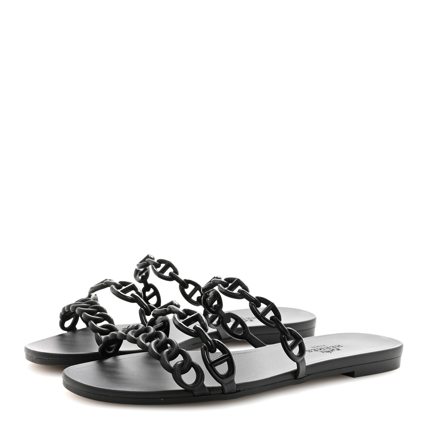 Rubber Chaine d'Ancre Rivage Sandals 35 Black