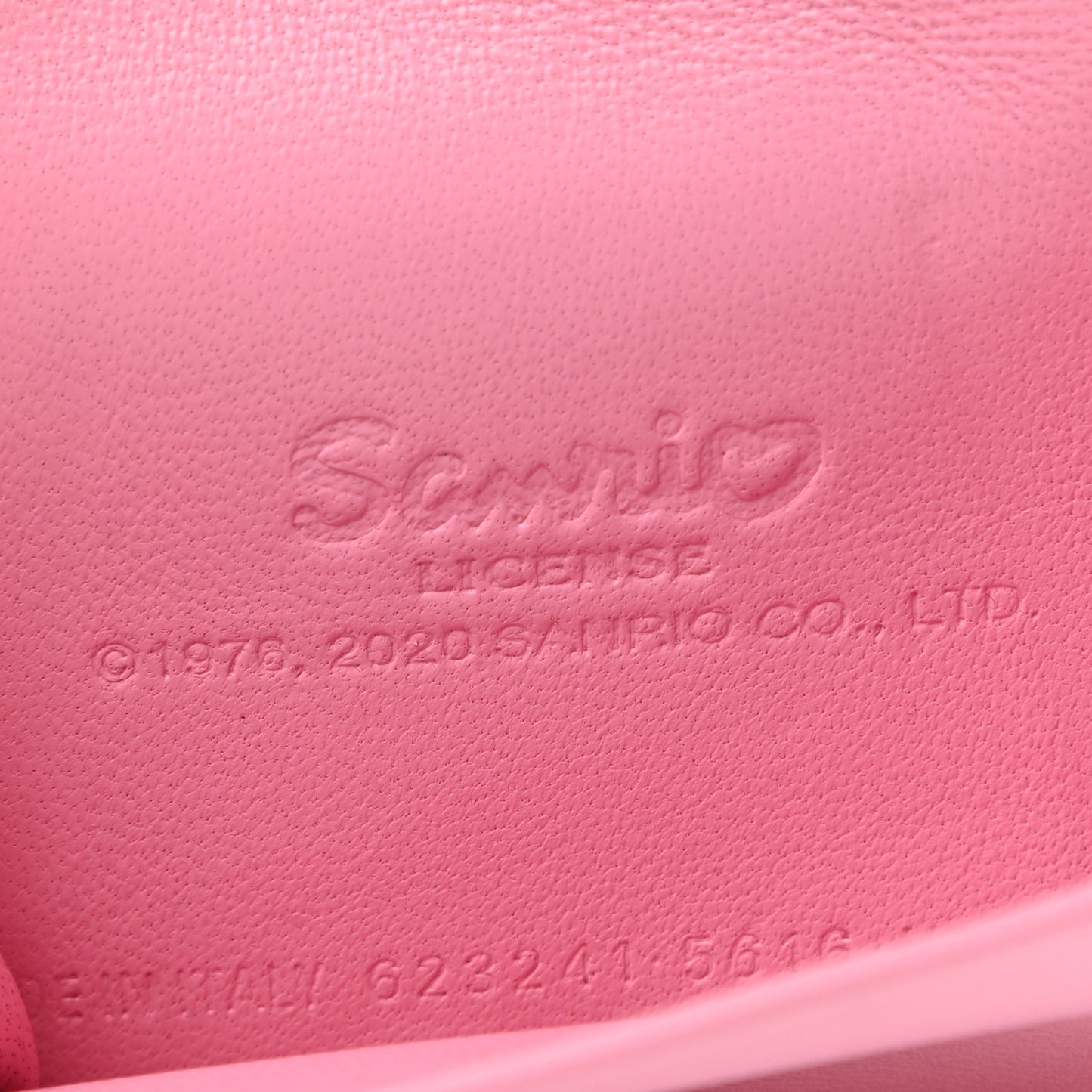 Calfskin Hello Kitty Mini Wallet Pink