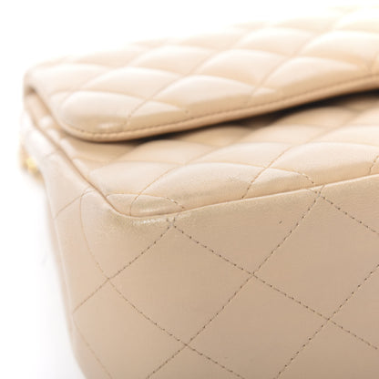 Chanel Lambskin Quilted Jumbo Double Flap Beige 11 of 18