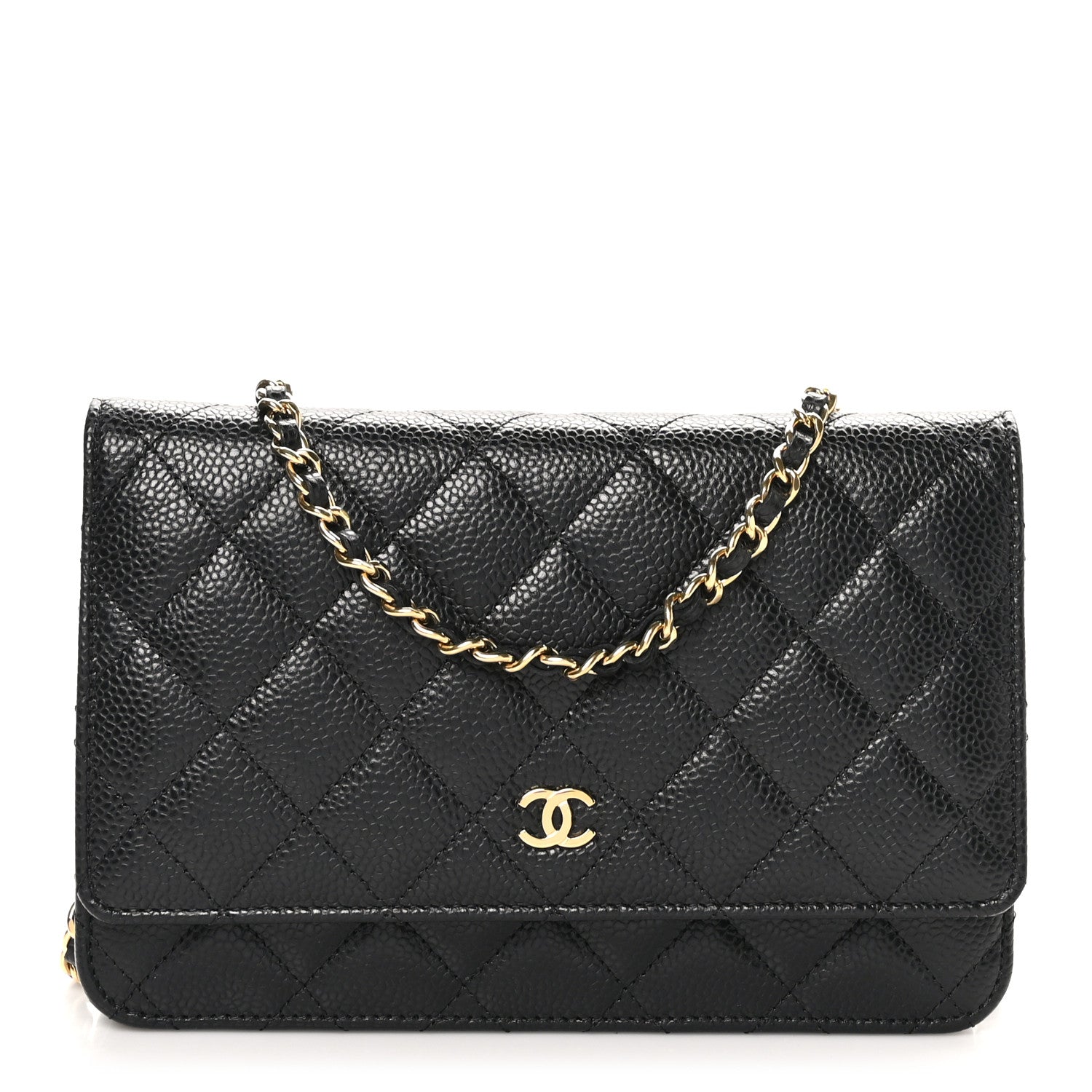 Chanel Caviar Quilted Wallet on Chain WOC Black 1 of 12
