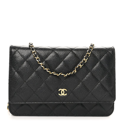 Chanel Caviar Quilted Wallet on Chain WOC Black 1 of 12