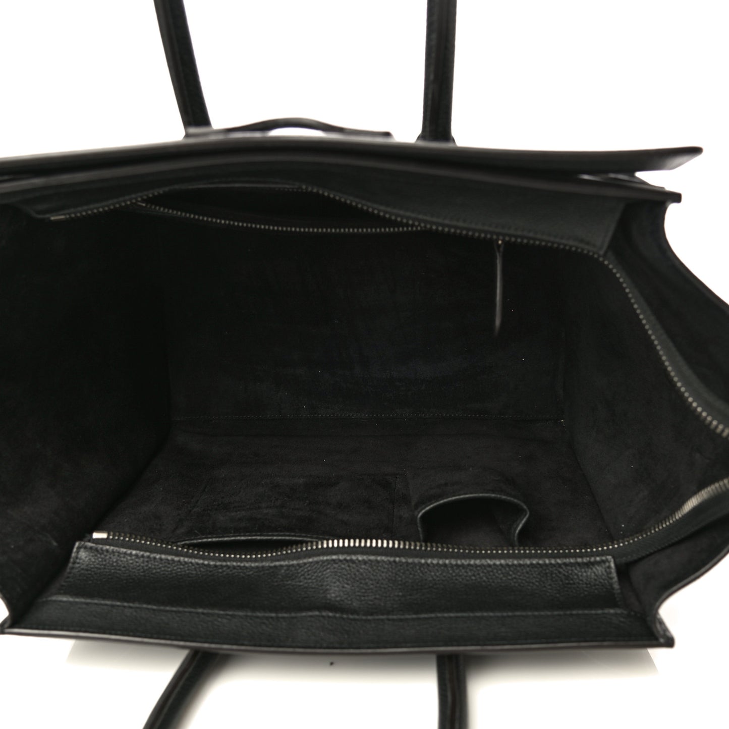 Drummed Calfskin Mini Luggage Black