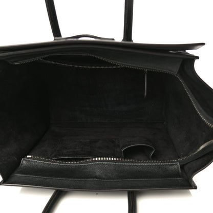 Celine Drummed Calfskin Mini Luggage Black 5 of 14