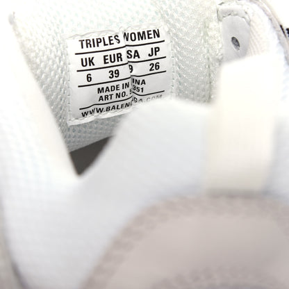 Balenciaga Fabric Mesh Clear Sole Womens Triple S Sneakers 39 White 10 of 10