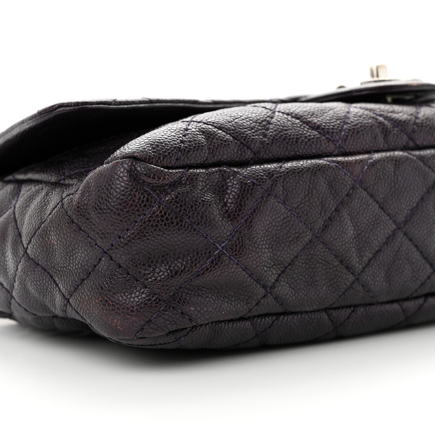 Chanel Caviar Quilted Jumbo Easy Flap Purple 9 of 12