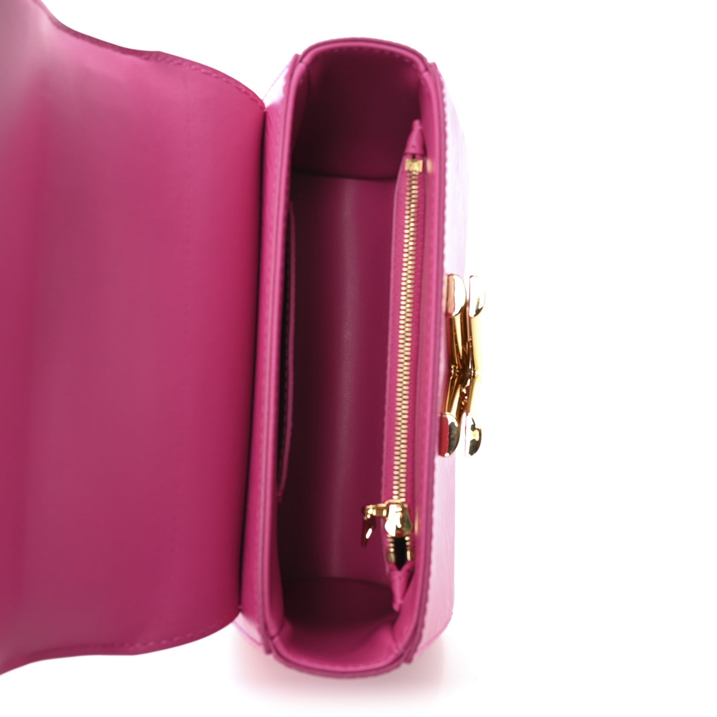 Epi Twist Braided Chain Shoulder Bag PM Rose Miami Pink