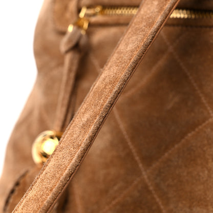 Chanel Suede CC Drawstring Backpack Brown 18 of 20