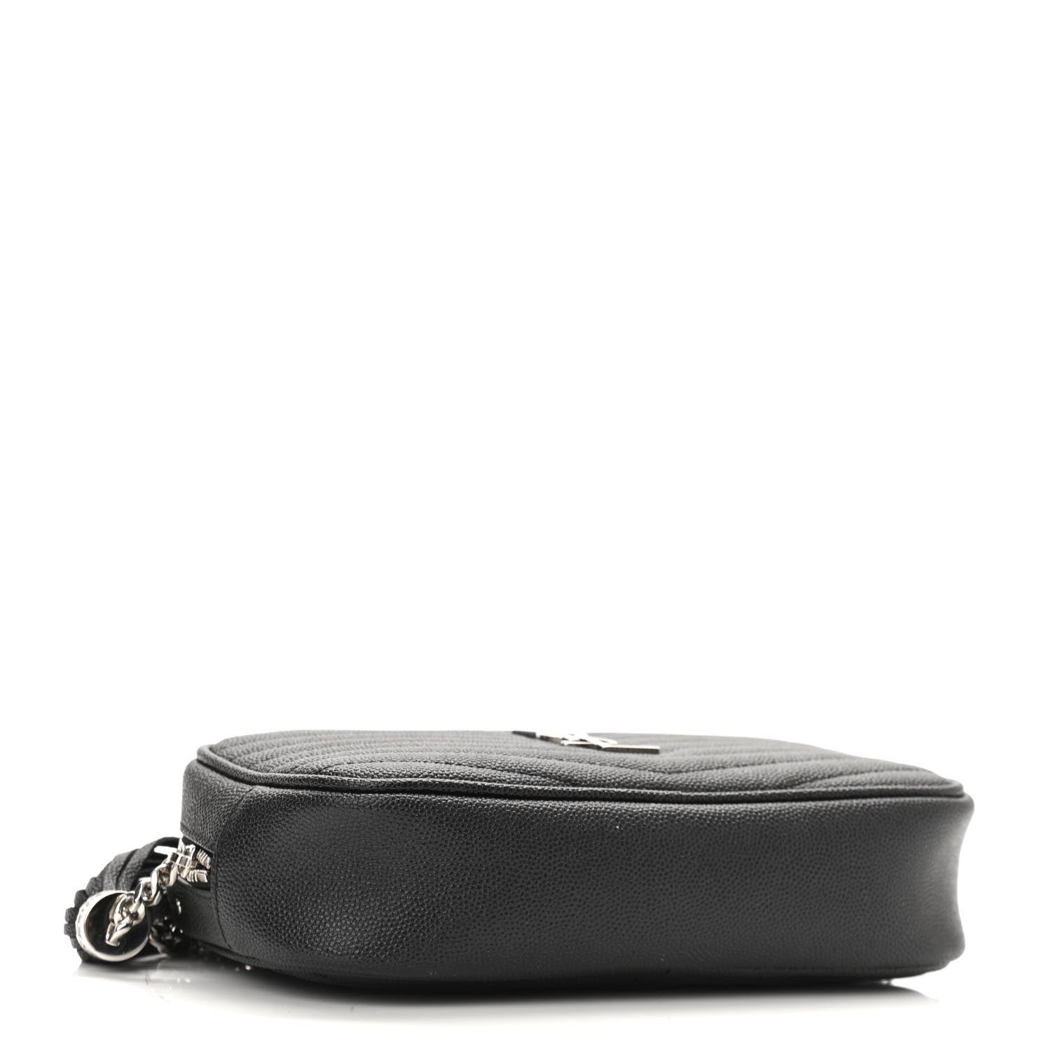 Saint Laurent Grain De Poudre Matelasse Monogram Mini Lou Camera Bag Black 3 of 11
