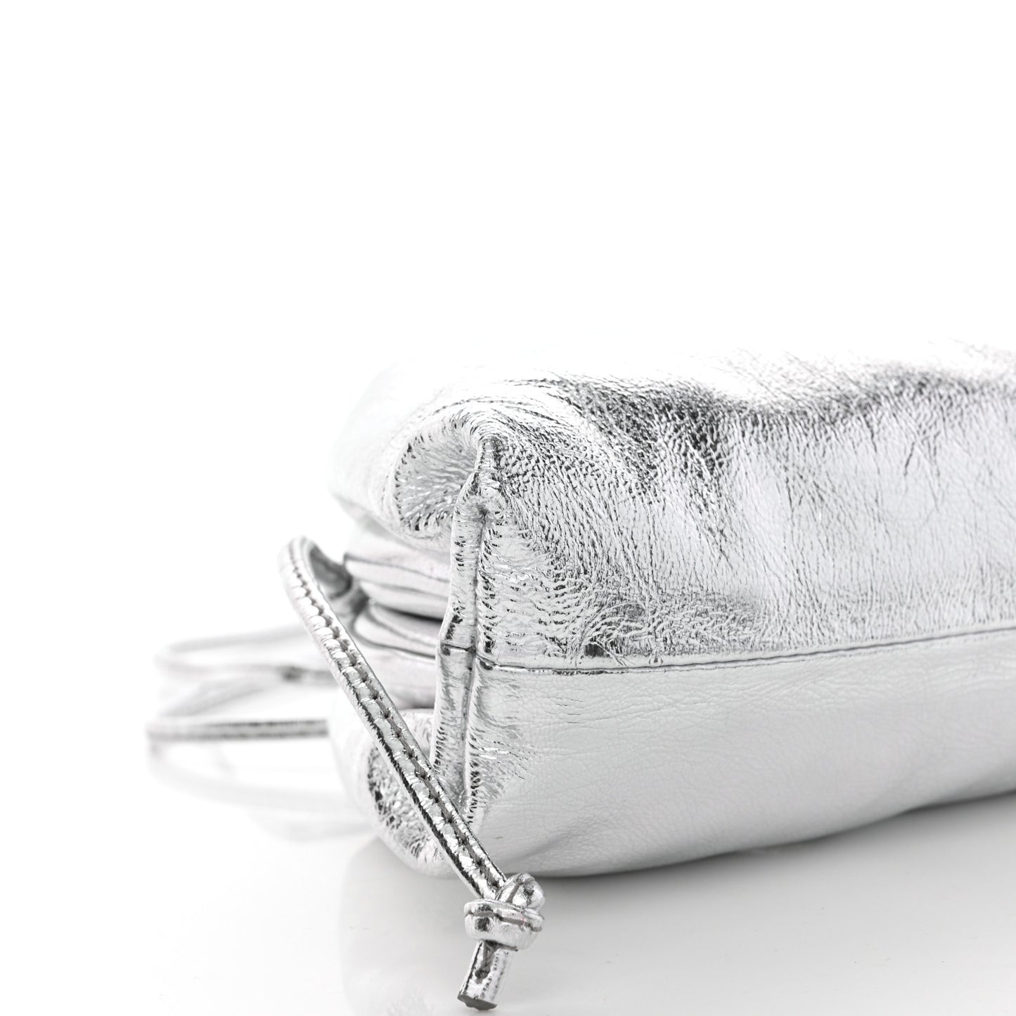 Metallic Calfskin The Mini Pouch Silver